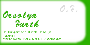 orsolya hurth business card